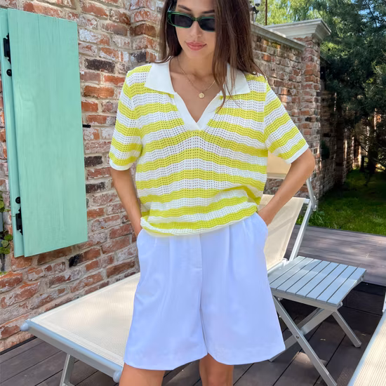 Top de manga murciélago dividida con estampado de moda informal de verano